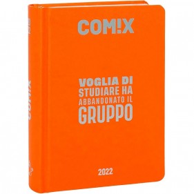 Comix - Diario 2021/2022 16 Mesi - Orange Fluo scritta Argento