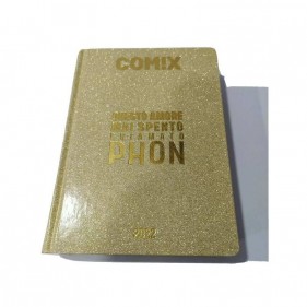 Comix Diario 2021/2022 16 Mesi - Glitter scritta Oro