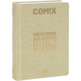 Comix - Diario 2021/2022 16 Mesi - Gold Glitter scritta Oro - Standard