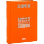 Comix - Diario 2021/2022 16 Mesi - Orange Fluo scritta Argento - Mignon