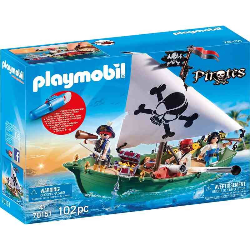 Playmobil Pirates 70151 - Nave pirata con motore subacqueo