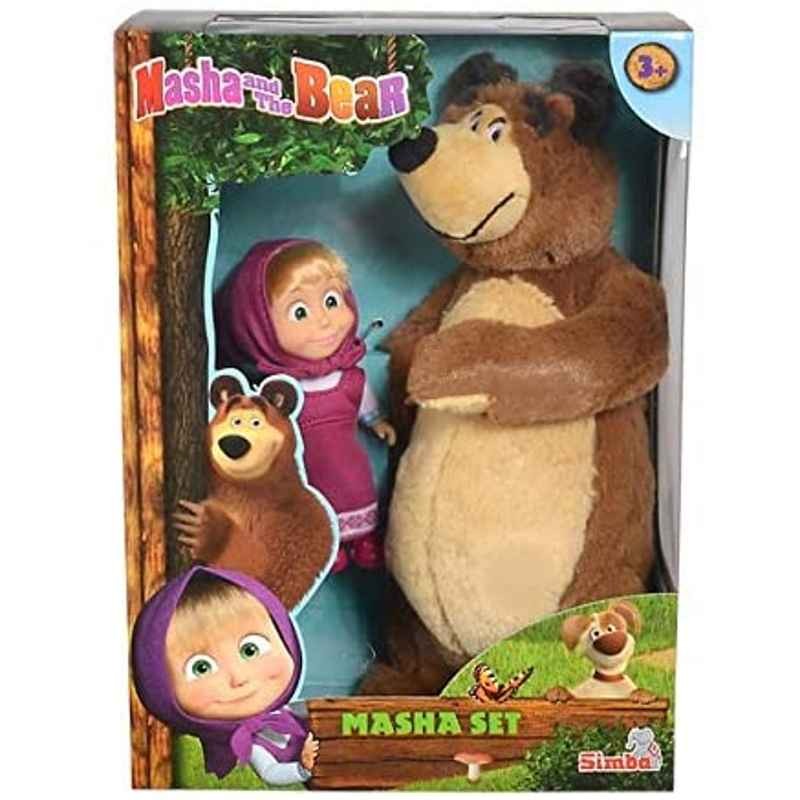 Mascha und der Bär Set mit Puppe und Plüsch