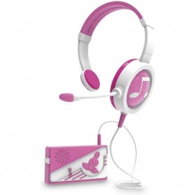 Miracle Tunes Kopfhörer mit Mikrofon – Pink