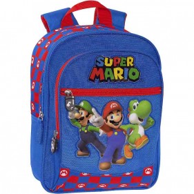 Super Mario blauer Kindergarten-Rucksack