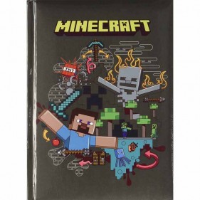 Graues Minecraft Standard 12-Monats-Tagebuch