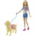 Barbie wandelen met de puppy's
