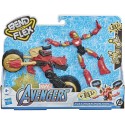 Marvel Iron Man con moto Bend and Flex