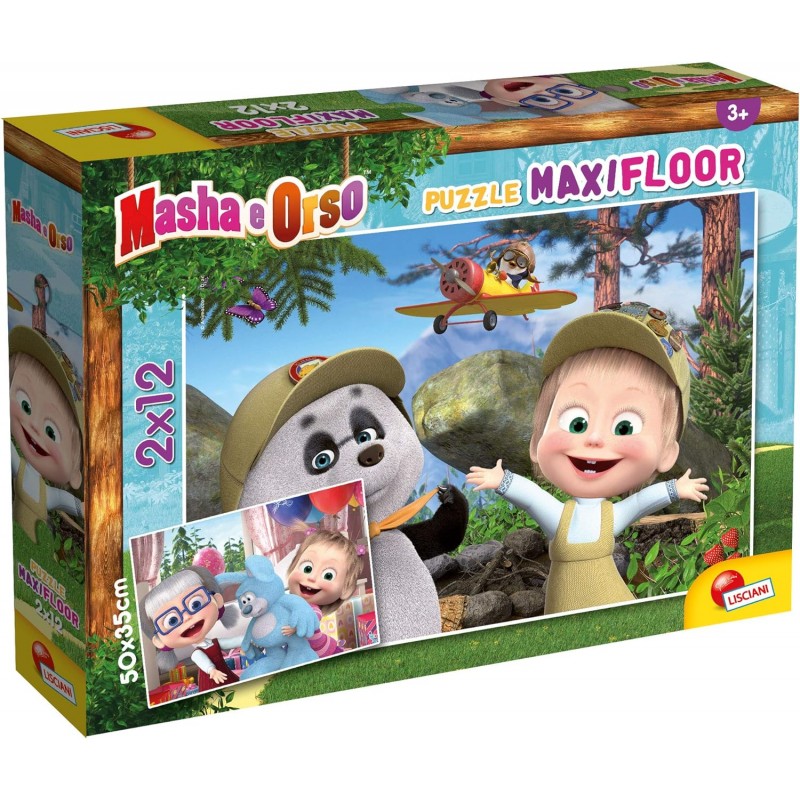 Masha e Orso Puzzle Maxifloor 2x12 pezzi