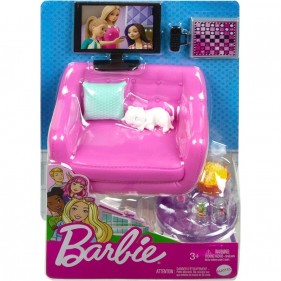 Barbie playset poltrona e TV