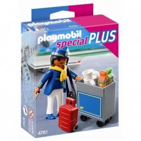 Playmobil 4761 Stewardess met voedselkar
