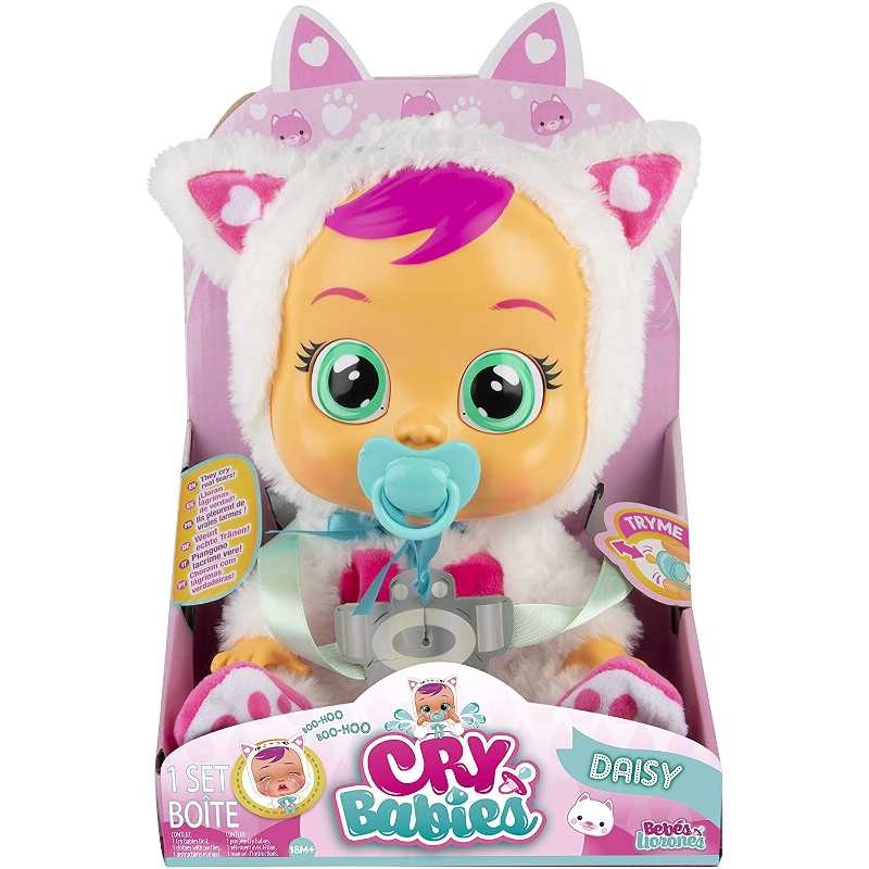 Cry Babies 91658im Daisy The Kitty Doll Toy Cries Real Tears Large Blue Eyes for sale online 