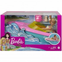 Barbie speelset met drijvende motorboot